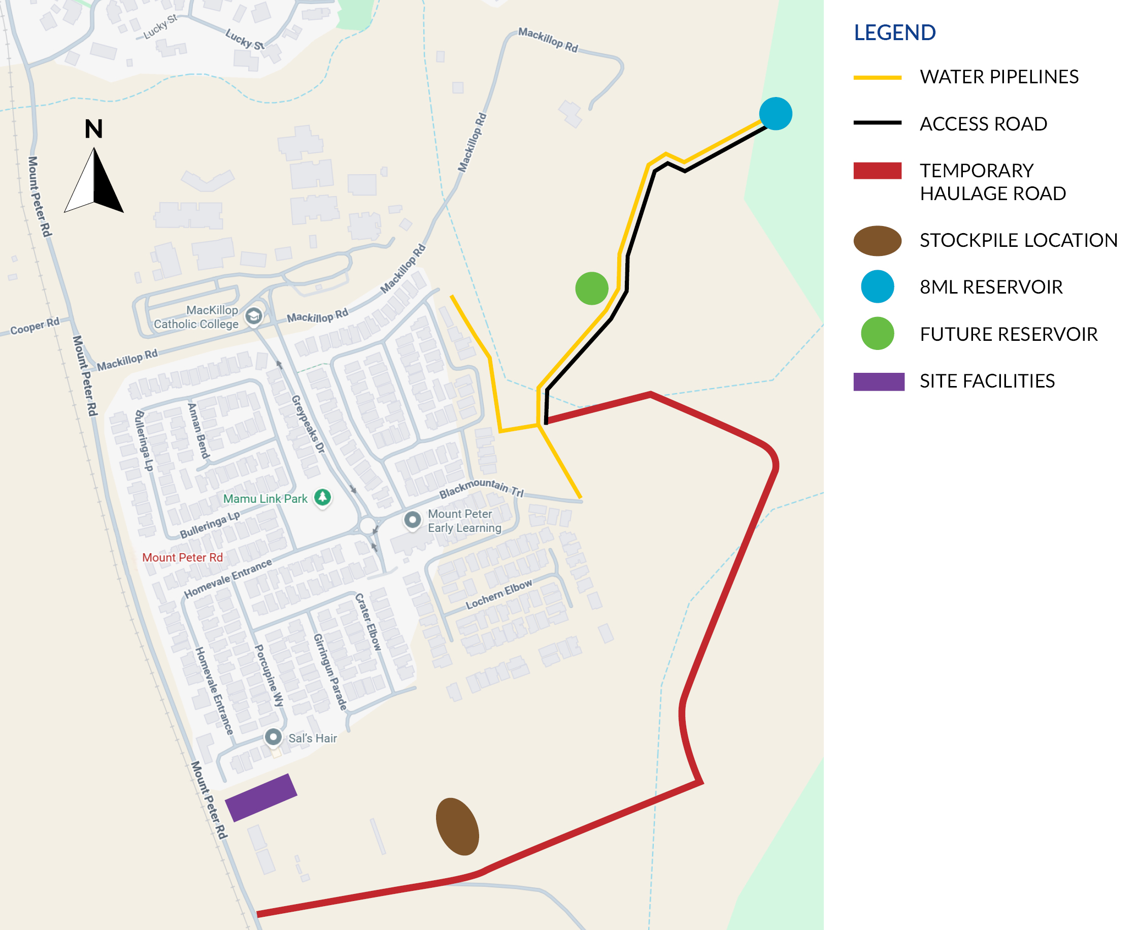 Mt Peter Project Map 
