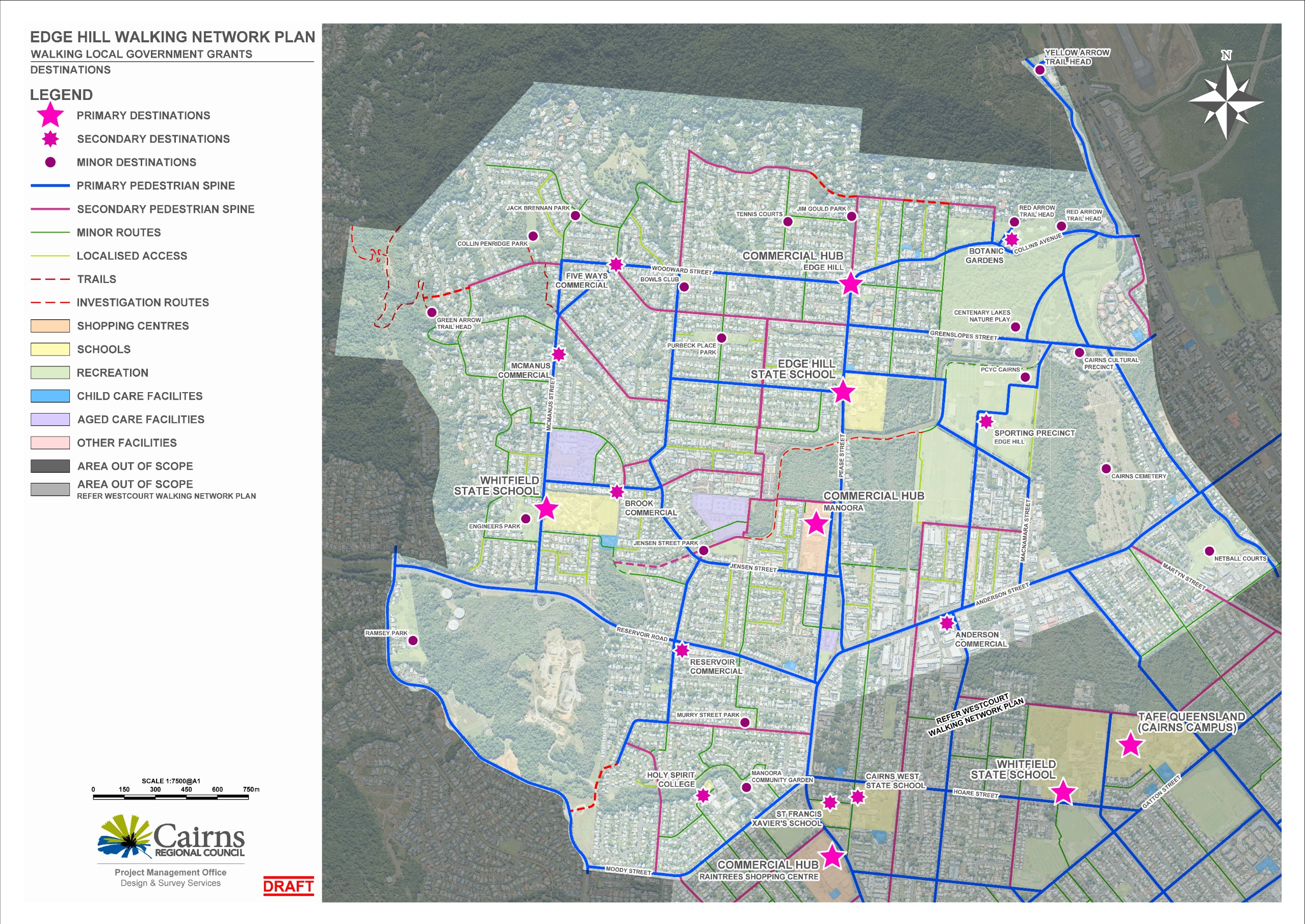 Walking Network Plan - Edge Hill & Whitfield