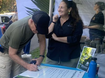Image showing a resident providing feedback on why Saltwater Creek is a special place. 